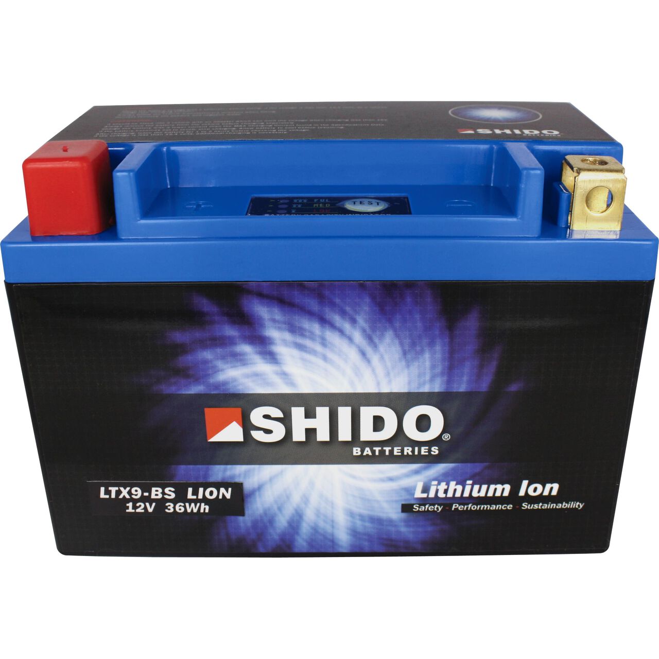SHIDO-Lithium Iron Phosphate Battery LTX9-BS For Motorcycle Motorbike--12V 36Wh